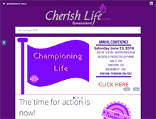 Tablet Screenshot of cherishlife.org.au